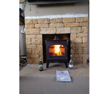 Cleanburn Lovenholm woodburner - with Cotswold stone hearth 